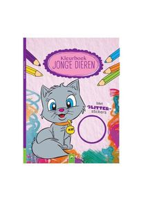 Wins Holland Coloring Book Young Animals with Glitter Stickers