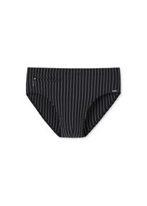 Schiesser Badeslip &raquo;Nautical Casual&laquo; mit wei&szlig;en Streifen schwarz, Gr&ouml;&szlig;e 8