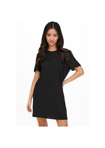 Only, Damen, Shirtkleid &raquo;ONLMAY &ndash; Shirtkleid mit elastischem Material f&uuml;r Alltag&laquo; regular fit, casual, Jersey, Baumwolle, Rundhals, black, N-Gr, XS - 