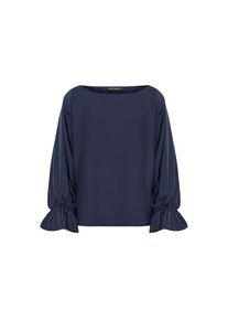 Betty Barclay, Damen, Satinbluse &raquo;Satin-Bluse mit U-Boot-Ausschnitt&laquo;, Night Sky, 46, Passform: Figurumspielend