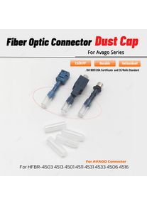 Dust Cap High Fiber Optic Head Transparent Protective Cover Rubber Dust Cap Compatible With Avago HFBR 4503 4501 4531