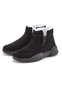 Stiefelette Vivance, Damen, Gr. 43, schwarz, Obermaterial: 100% Rindsleder. Decksohle: 100% Textilmaterial. Futter: 100% Textilmaterial. Laufsohle: 100% Synthetik, Veloursleder, unifarben, Schuhe Stiefelette, aus Veloursleder und mit Warmfutter, Winterstiefel, Stiefel, Boots