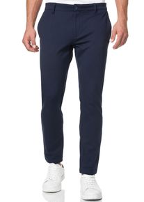 Anzughose INDICODE "INRoedekro", Herren, Gr. 30, L&auml;nge 34, blau (navy), Web, Obermaterial: 65% Viskose, 30% Polyamid, 5% Elasthan, unifarben, slim fit kn&ouml;chellang, Hosen Anzughose, gepflegter Look mit gerade geschnittener Beinform