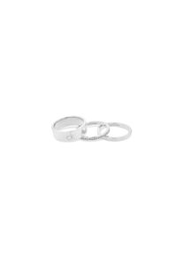 Ring-Set Calvin Klein "CK TRIO" Gr. 58, edelstahlfarben, kristallwei&szlig;, Fingerringe, Damen, 58, Edelstahl, 10mm, Ring-Set, mit Preciosa Crystal
