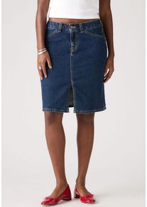 Levi's Jeansrock LEVI'S "LOW MIDI SKIRT ME", Damen, Gr. 29, blau (longer days no dp), Denim/Jeans, Obermaterial: 98% Baumwolle, 2% Elasthan, normal knielang, R&ouml;cke Jeansrock, mit Schlitz f&uuml;r mehr Bewegungsfreiheit