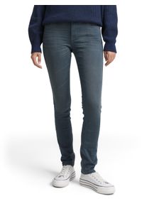 Slim-fit-Jeans Tom Tailor, Damen, Gr. 32, L&auml;nge 34, blau (mid stone blau grau denim), Denim/Jeans, Obermaterial: 70% Baumwolle, 28% Polyester, 2% Elasthan. Futter: 65% Baumwolle, 35% Polyester, unifarben, slim fit kn&ouml;chellang, Jeans Slim-fit-Jeans, im Five-Pocket Style