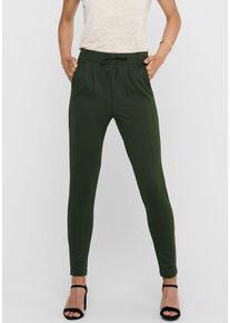 Jogger Pants Only "ONLPOPTRASH &ndash; Joggerhose mit Tunnelzugbund und Stretch", Damen, Gr. XL (42), L&auml;nge 34, gr&uuml;n (peat), Milano Rib, Obermaterial: 63% Viskose, 32% Nylon, 5% Elasthan, unifarben, gerade, unten schmal kn&ouml;chellang, Hosen Jogger Pants, casual, Milano Rib, regular fit, Viskosemischung
