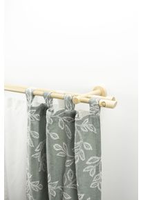 Gardinenstange Garesa "PILA", beige (natur), L:120cm &Oslash;:20mm, Holzwerkstoff, Gardinenstangen, Gardinenstange, Vorhanggarnitur, verl&auml;ngerbar, Knopf mit Ausschnitt, ohne Ringe