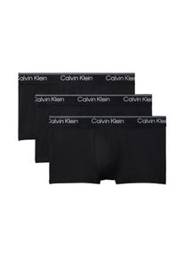 Trunk "LOW RISE TRUNK 3PK", Herren, Gr. S (48), schwarz, Jersey, Obermaterial: 88% Polyester, 12% Elasthan, Calvin Klein Underwear, k&ouml;rpernah, Unterhosen Trunk, mit Logo-Elastikbund