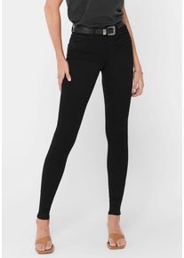 Skinny-fit-Jeans Only "ONLROYAL &ndash; Skinny-Jeans mit normaler Leibh&ouml;he und Stretch", Damen, Gr. S (36), L&auml;nge 30, schwarz, Denim/Jeans, Obermaterial: 69% Baumwolle, 29% Polyester, 2% Elasthan, unifarben, skinny fit, Jeans Skinny-fit-Jeans, unifarben, modisch, skinny fit, Denim