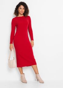 Strickkleid bonprix, Damen, Gr. 36/38 (S), N-Gr, rot (tiefrot), Obermaterial: 50% Viskose, 26% Polyamid, 24% Polyester, eng, Kleider Strickkleid, f&uuml;r modischen Auftritt, aus Viskose, Polyamid und Polyester