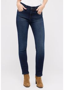 Slim-fit-Jeans Angels "Cici", Damen, Gr. 36, L&auml;nge 28, blau (schwarz indigo used), Denim/Jeans, Obermaterial: 92% Baumwolle, 6% Polyester, 2% Elasthan, slim fit, Jeans Slim-fit-Jeans