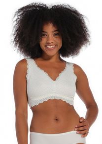Bustier MAGIC BODYFASHION, Damen, Gr. M, N-Gr, wei&szlig; (snow wei&szlig;), Obermaterial: 70% Polyamid, 30% Elasthan, BHs Bustier, Nahtlose Verarbeitung f&uuml;r ein unsichtbares Aussehen