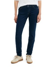 Marc O'Polo 5-Pocket-Jeans MARC O'POLO "Albi", Damen, Gr. 25, L&auml;nge 32, blau (dunkelgraublau), Denim/Jeans, Obermaterial: 89% Baumwolle, 8% Polyester, 3% Elasthan, unifarben, slim fit, Jeans 5-Pocket-Jeans, aus stretchigem Bio-Baumwoll-Mix