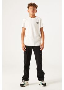 Cargohose Garcia, Jungen, Gr. 170, N-Gr, schwarz (off schwarz), Web, Obermaterial: 98% Baumwolle, 2% Elasthan, unifarben, regular fit lang, Hosen Cargohose, for BOYS, Topseller