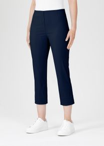 3/4-Hose Stehmann "Ina", Damen, Gr. 42, N-Gr, blau (marine), Web, Obermaterial: 65% Viskose, 30% Polyamid, 5% Elasthan, unifarben, regular fit 3/4-L&auml;nge, Hosen 3/4-Hose, 3/4-L&auml;nge mit Stretch