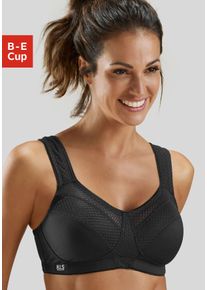 H.I.S. Sport-BH H.I.S, Damen, Gr. 110, Cup C, schwarz, Microtouch, Obermaterial: 90% Polyester (COOLMAX), 10% Elasthan, BHs Sport-BH, ohne B&uuml;gel aus schnell trocknendem COOLMAX-Material, Topseller