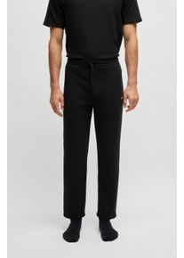 Pyjamahose BOSS "Waffle Pants", Herren, Gr. XXL, N-Gr, schwarz (schwarz 001), Jersey, Obermaterial: 60% Baumwolle, 40% Polyester, lang, Hosen Pyjamahose