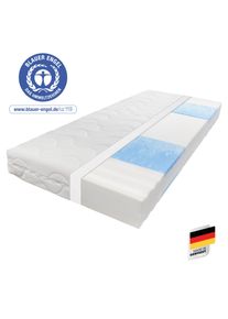 Kaltschaummatratze Beco "Blue Vision, Matratze in 90x200 und vielen weiteren Gr&ouml;&szlig;en erh&auml;ltlich", wei&szlig;, B:80cm H:18cm L:200cm, Obermaterial: 100% Polyester, Matratzen, Kaltschaummatratze, Blauer Engel-Auszeichnung, atmungsaktiv, ergonomische K&ouml;rperanpassung