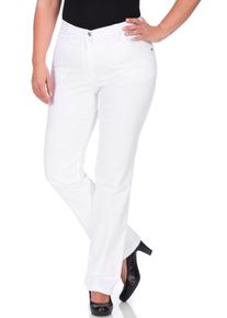 Stretch-Hose KjBRAND "Betty", Damen, Gr. 50 (25), K-Gr, wei&szlig; (wei&szlig;, kurzgr&ouml;&szlig;en), Denim/Jeans, Obermaterial: 78% Baumwolle, 18% Polyester, 4% Elasthan, gerade lang, Hosen Stretch-Hose, super Stretch