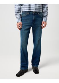 Bootcut-Jeans Wrangler "WRANCHER", Herren, Gr. 38, L&auml;nge 32, old habits, Denim/Jeans, Obermaterial: 79% Baumwolle, 20% Polyester, 1% Elasthan, unifarben, bootcut fit lang, Jeans Bootcut-Jeans, Low-Stretch