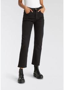 Levi's 7/8-Jeans LEVI'S "501 Crop", Damen, Gr. 29, L&auml;nge 30, schwarz, Denim/Jeans, Obermaterial: 97% Baumwolle, 2% Polyester, 1% Elasthan, figurbetont 7/8-L&auml;nge, Jeans 7/8-Jeans, 501 Collection, 5-Pocket-Style