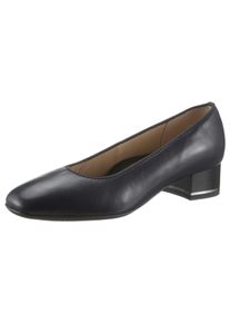 Pumps Ara "GRAZ", Damen, Gr. 7 (40,5), blau (dunkelblau), Glattleder, unifarben, Schuhe Pumps, Abendschuh, Festtagsschuh, Blockabsatz, gl&auml;nzendes Detail am Absatz