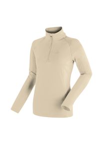 Fleecepullover Maier Sports "Eva", Damen, Gr. 38, beige, 100% Polyester, hoch geschlossener Ausschnitt, Sweatshirts Fleecepullover, Damen Fleece, funktioneller Midlayer, Half-Zip, Regular Fit