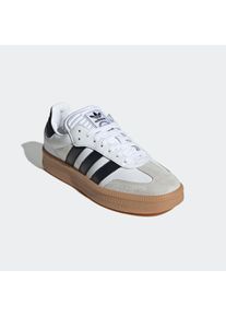 Sneaker adidas originals "SAMBA XLG", Herren, Gr. 47, wei&szlig; (cloud wei&szlig;, core schwarz, gum 3), Leder, Textil, Schuhe Sneaker, mit erh&ouml;hter Sohle und gepolsterter Zunge