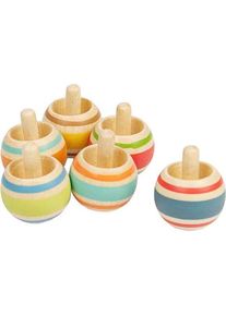 Bigjigs Holzkreisel, 6-tlg.