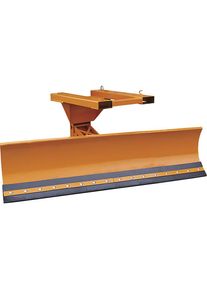 Eichinger Pala quitanieves para carretillas elevadoras, con list&oacute;n rascador de poliuretano, ancho de la placa 1500 mm, naranja, 200 x 80 mm