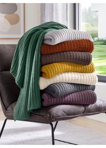 unisex Wohndecke in grau ,Gr&ouml;&szlig;e 130x170 cm, WITT, 100% Polyacryl