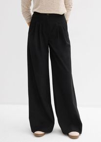 bonprix Bundfaltenhose mit Bequembund, schwarz