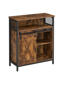 Boxxx Kommode, Braun, Schwarz, Holzwerkstoff, Vintage, 2 F&auml;cher, 70x80x30 cm, Typenauswahl, Beim&ouml;bel erh&auml;ltlich, stehend, Wohnzimmer, Wohnw&auml;nde, Wohnwand-Serien