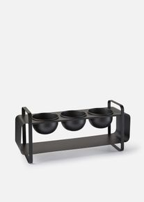 Pots de fleur sur support - noir - taille 21,5x14 cm - bonprix
