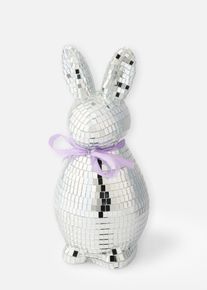 Lapin d&eacute;co &agrave; paillettes - argent - taille 20 cm - bonprix