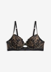 Soutien-gorge &agrave; coques et cha&icirc;ne amovible - noir - taille 105B - bonprix