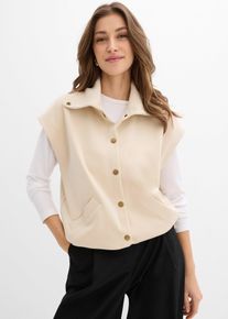 Gilet sans manches en mati&egrave;re n&eacute;opr&egrave;ne confortable - beige - taille 42/44 (M) - Viscose - bonprix