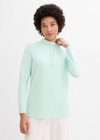 Sweat-shirt avec base fendue - vert - taille 54/56 (XXL) avec coton - bonprix