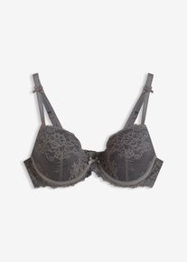 Soutien-gorge &agrave; coques en dentelle - gris - taille 90B - bonprix