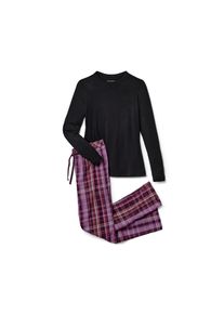 Tchibo - Piżama ze spodniami z tkaniny - dla pań - rozmiar L 44/46 - kolor: czarny