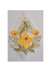 Stickereien Plauen Fensterbild &raquo;Lilienzeit&laquo;