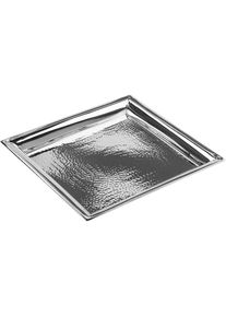 Fink Tablett &raquo;NAGANO, mit feiner Hammerschlagstruktur&laquo; geh&auml;mmert, quadratisch, 24 cm x 24 cm