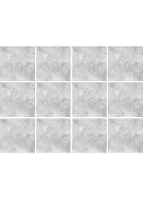 queence Fliesenaufkleber &raquo;Grau&laquo; Stickerfliesen, selbstklebend, Sticker, 12er Set