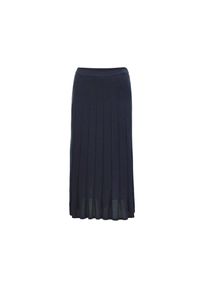 GOLDNER Strickrock &raquo;Kurzgr&ouml;&szlig;e Aufwendig gearbeiteter Strickrock mit Falten und Ajourabschluss&laquo; blau, Gr&ouml;&szlig;e 21