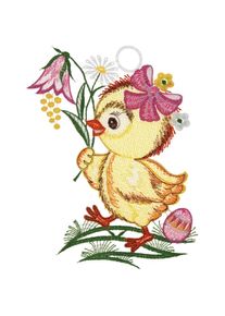 W. Reuter & Sohn - Plauener Spitze Fensterbild &raquo;Fensterbild "K&uuml;ken" farbig&laquo;