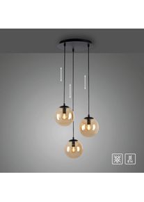 OTTO home Pendelleuchte &raquo;Nellin&laquo; E14 H&auml;ngeleuchte mit gro&szlig;en Glaskugeln, amberfarben oder opal matt wei&szlig;