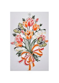 Stickereien Plauen Fensterbild &raquo;Fensterbild Bl&uuml;ten&laquo;