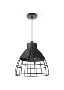 Paco Home Pendelleuchte &raquo;PUCU&laquo; E27 Korb Lampe LED H&auml;ngeleuchte Rattan Esszimmerlampe Boho E27 Vintage