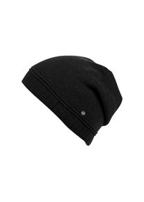Capelli New York Beanie Metall-Logo, gerafft, Feinstrick